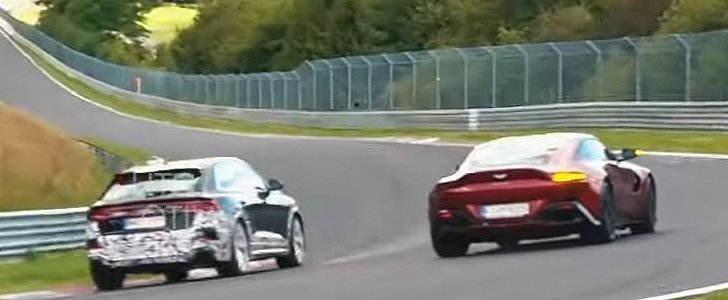 2020 Audi RS Q8 Sounds Angry Passing Aston Martin at Nurburgring