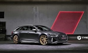 2020 Audi RS6 on Gold HRE Wheels Looks Badass