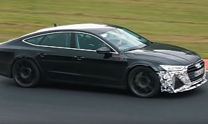 2020 Audi RS7 in Action at the Nurburgring With Production Face