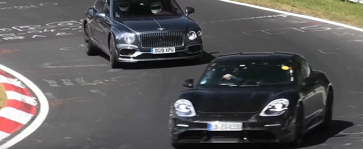 2020 Bentley Flying Spur Spied Testing V8 Engine, Gets Passed by Taycan