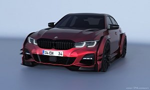 2020 BMW 3 Series Rendered With Race Car Concept Kit