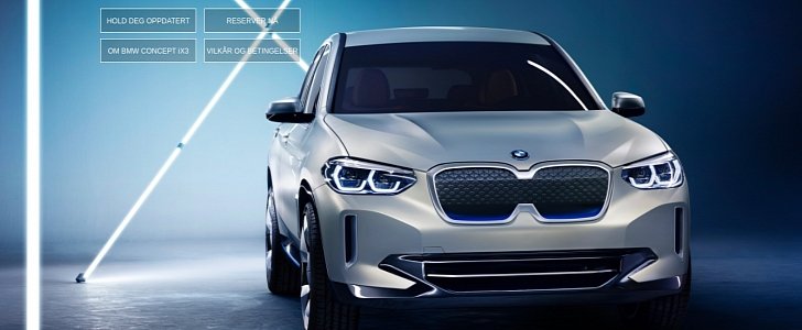 2020 BMW iX3 reservations website (for Norway market)