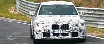 2020 BMW M3 G80 Sedan Spied on Track, Has a Giant Grille