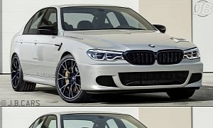 2020 BMW M5 Face Swap for E39 M5 Looks Distorted, Grilles Are Too Big