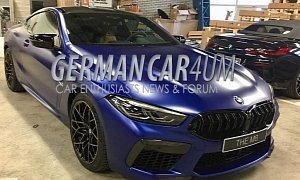 2020 BMW M8 Competition Shown in Full Frozen Blue Glory