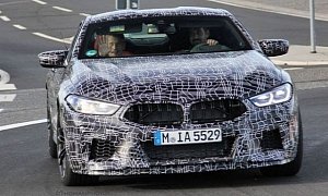 2020 BMW M8 Gran Coupe Shows Gaping Air Intakes, Competition Model Rumored
