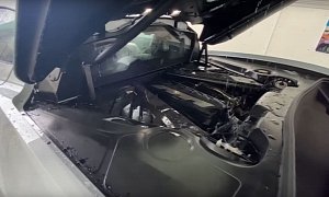 2020 C8 Corvette Owner Shows Water Gathering in the Engine Bay