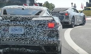 2020 Corvette Twins Get Tailed While Testing Near Nurburgring, Look Exotic
