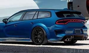 2020 Dodge Charger Hellcat Widebody Wagon Rendered as Dodge Magnum Revival