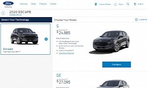 2020 Ford Escape Configurator Goes Live, Escape Hybrid Retails At $28,255