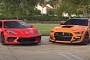 2020 Ford Mustang Shelby GT500 Meets C8 Corvette, Carbon Fiber Track Pack Wins