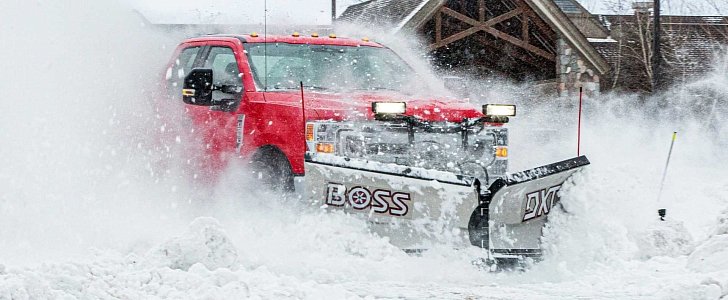 2020 Ford Super Duty with snow plow