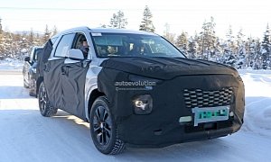 2020 Hyundai Eight-Seat Large SUV Spied Benchmarking Against Volvo XC90