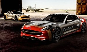 2020 Karma Revero GT Wrapped to Honor P-51 Mustang Fighter Plane