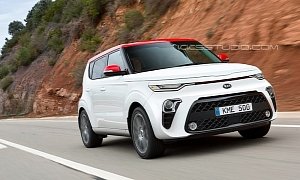 2020 Kia Soul Rendered, Looks Sharp Without Tiger-Nose Grille
