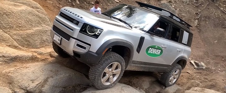 2020 Land Rover Defender off-roading