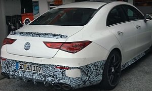 2020 Mercedes-AMG CLA 45 Spied at Gas Station, Debut Imminent