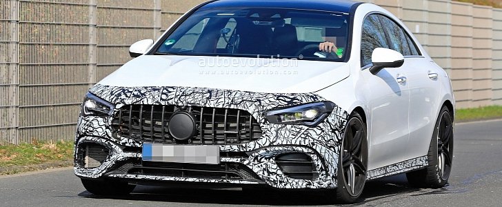 2020 Mercedes-AMG CLA 45 Spied Looking Angry and Powerful