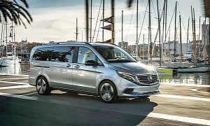 2020 Mercedes-Benz EQV Shows Up in Barcelona, Causes a Stir