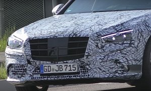 2020 Mercedes-Benz S-Class Begins to Strip Camo, Has Production Grille