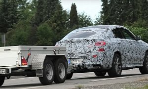 2020 Mercedes GLE Coupe Spied With AMG Line Kit While Towing