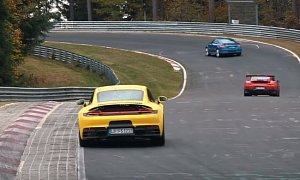 2020 Porsche 911 Chases GT2 RS MR on Nurburgring, The Speed Is Staggering