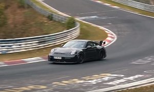 2020 Porsche 911 GT3 Prototype Shows Manual Gearbox on Nurburgring