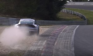 2020 Porsche 911 Nurburgring Near-Crash Is Ridiculous, Saved By Gravel Trap
