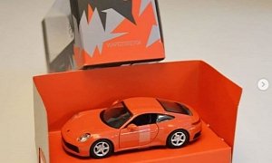 2020 Porsche 911 Scale Model Shows Up in Lava Orange