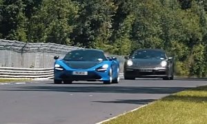 UPDATE: 2020 Porsche 911 Turbo Chases McLaren 720S on Nurburgring, Sounds Angry
