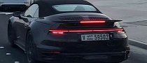 2020 Porsche 911 Turbo Cabriolet (992) Spotted in Dubai, Shows Wide Look