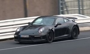 2020 Porsche 911 Turbo Shows Up on Nurburgring, Has Large Active Aero