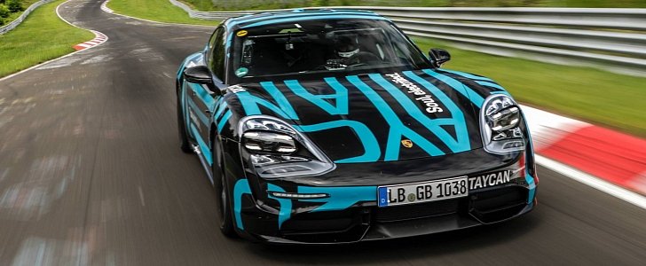 2020 Porsche Taycan Turbo at the Nurburgring