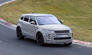 2020 Range Rover Evoque Spied on Nurburgring, Prototype Shows Front Air Intakes