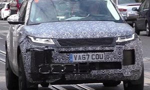 2020 Range Rover Evoque Spotted in Traffic, Shows Sleek New Headlights