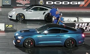 2020 Shelby GT500 Is Out for Porsche 911 Turbo S Blood, Receives Killer Blow