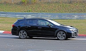 2020 Subaru Levorg Chassis Mule Spied Lapping The Nurburgring