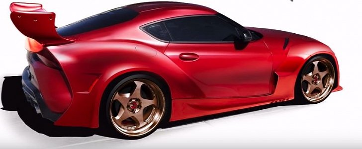 Widebody 2020 Toyota Supra rendering