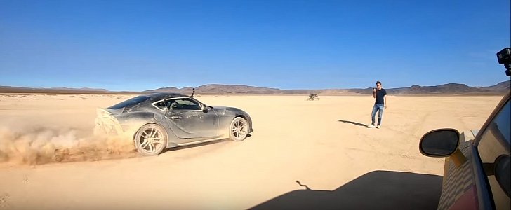 2020 Toyota Supra drag races Dodge Demon in the desert