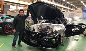 2020 Toyota Supra Gets 2JZ Engine Swap, Becomes Daigo Saito's Drift Car