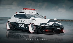 2020 Toyota Supra “Keisatsu Sha” Widebody Rendering Isn’t Your Usual Police Car