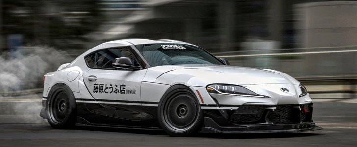 2020 Toyota Supra Ready to Deliver Tofu in Initial D Rendering