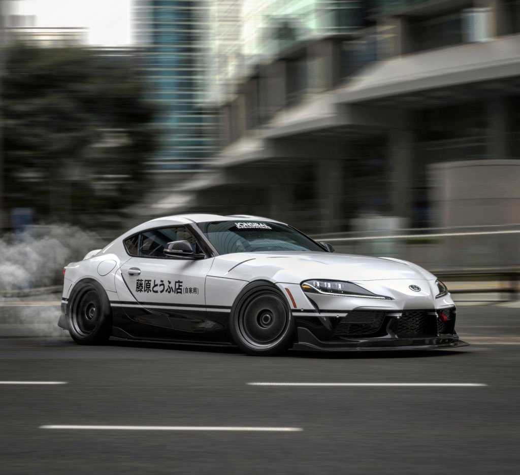Toyota Supra Ready To Deliver Tofu In Initial D Rendering Autoevolution