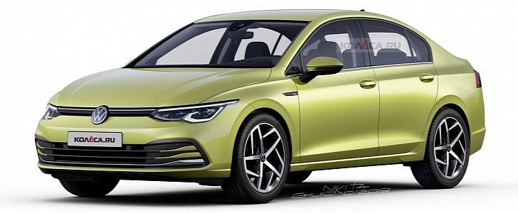 2020 Volkswagen Golf Sedan Rendering Obviously Looks Like a Jetta