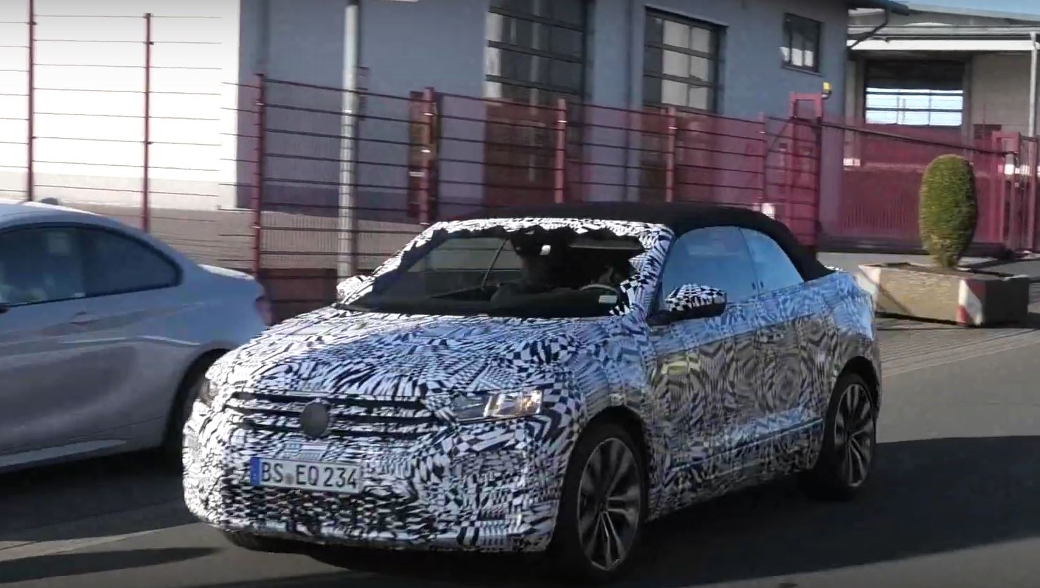 Facelifted VW T-Roc Cabriolet Spied Undisguised Showing Fresh