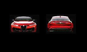 2021 Alfa Romeo Giulia Quadrifoglio Rendered With Tonale, Kia Stinger Influences