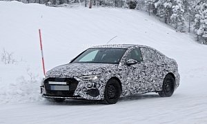 2021 Audi A3 Sedan Spied Winter Testing, Looks Like a Baby A6