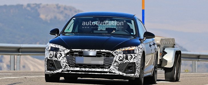 2021 Audi A5 Sportback Facelift Spied With Giant Fake Exhausts