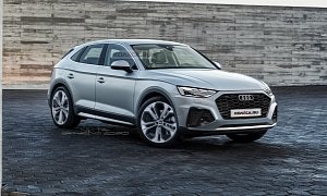 2021 Audi Q5 Sportback Accurately Rendered With Mid-Life Facelift and Coupe Roof