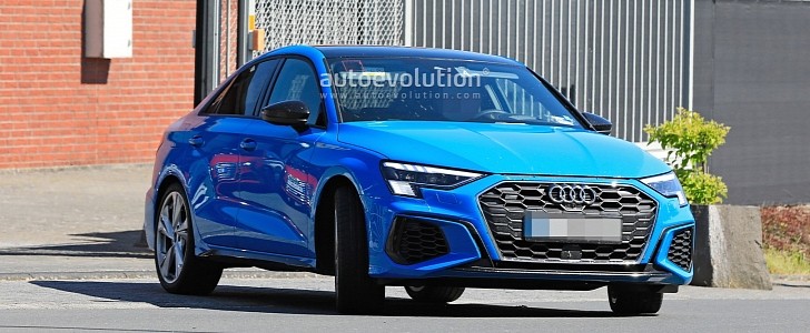 2021 Audi S3 Rocks Blue Paint and Quad Exhaust